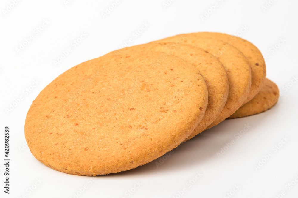 Wheat biscuits on a white background Wheat biscuits on a white background