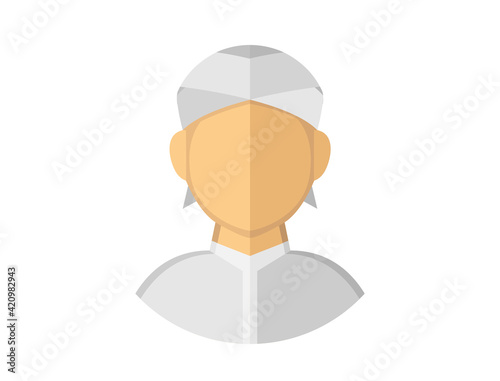 A youth character logo design with an all-white turban