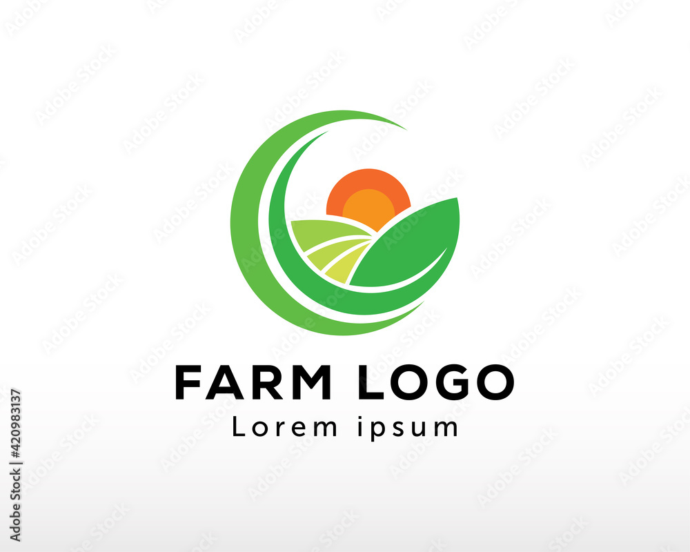 farm logo sun creative logo agriculture logo leave creative farm logo sun creative logo agriculture logo leave creative