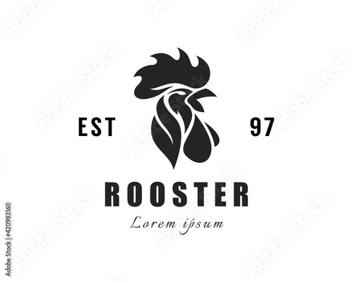 rooster logo head rooster logo animal creative design