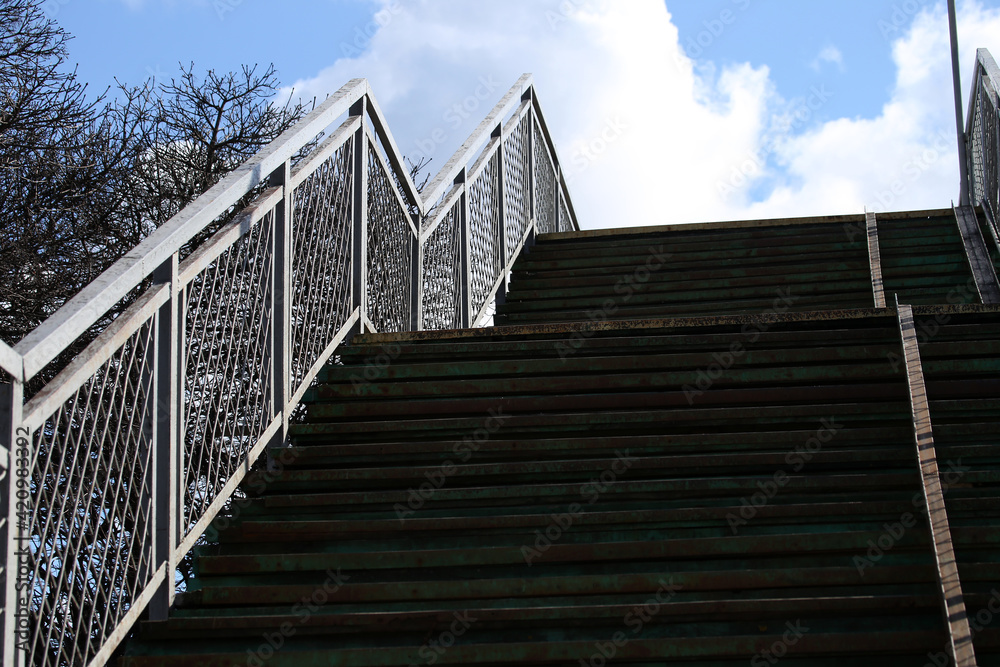 old staircase leading to the sky