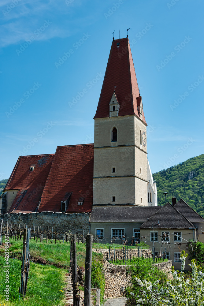 Parish church of Weissenkirchen at the Danube, Wachau Austria Parish church of Weissenkirchen at the Danube, Wachau Austria