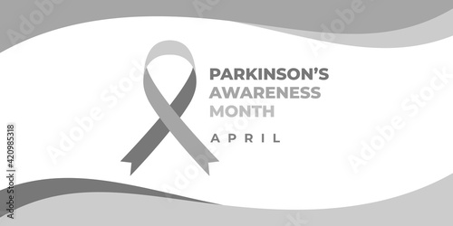 Parkinsons awareness month. Vector banner, poster, flyer, greeting card for social media with the text Parkinson s awareness month, April.