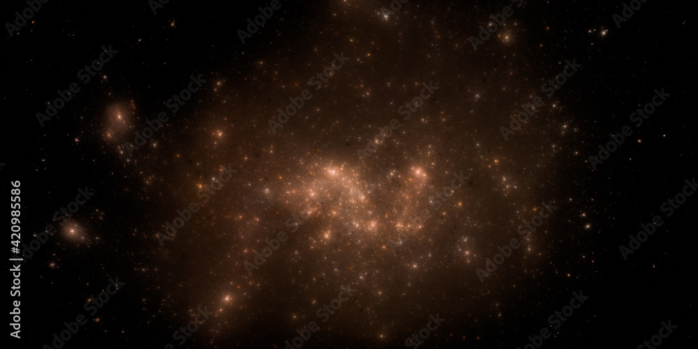 Fototapeta premium Banner Star field background . Starry outer space background texture . Colorful Starry Night Sky Outer Space background. 3D illustration