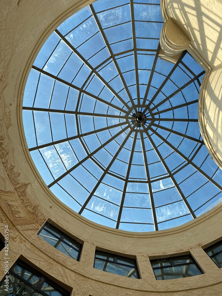 glass dome of a building
