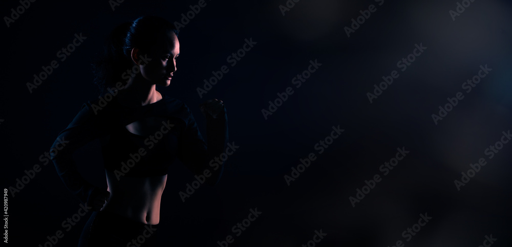 Fitness woman exercise warm up stretch arms legs Fitness woman exercise warm up stretch arms legs