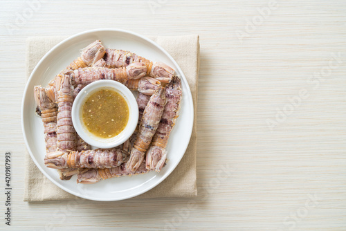 Wallpaper Mural steamed crayfish or mantis shrimps or stomatopods Torontodigital.ca