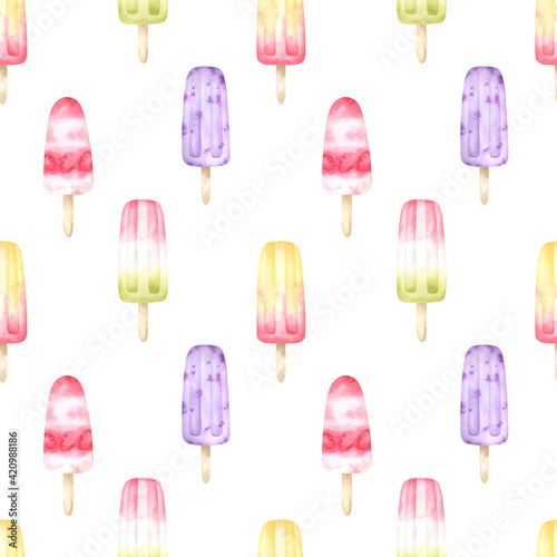 Popsicle Seamless Pattern