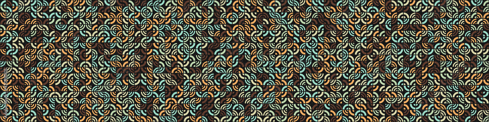 Fototapeta premium Abstract Geometric Pattern generative computational art illustration