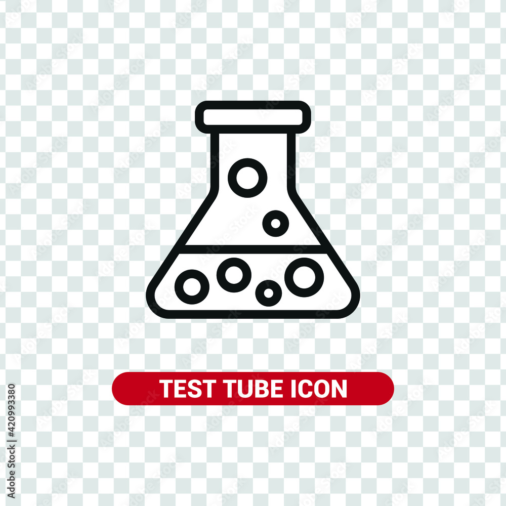 Vector image. Icon of a test tube. Vector image. Icon of a test tube.