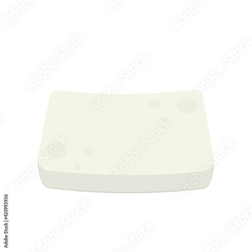 Tofu vector. free space for text. wallpaper. Tofu on white background.