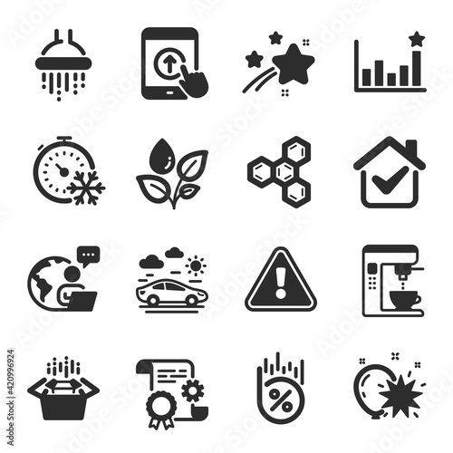 Set of Business icons, such as Balloon dart, Efficacy, Car travel symbols. Vector