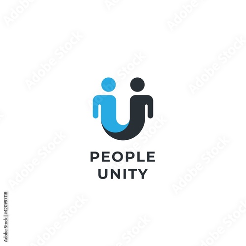 Human social, together, unity and people logo concept