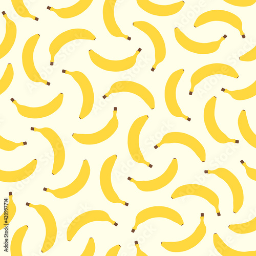 Ripe bananas. Vector.