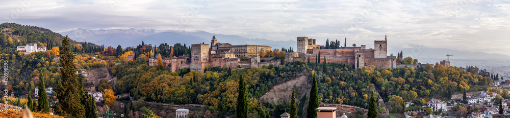 Panorama of the Alhambra, Granada, Spain