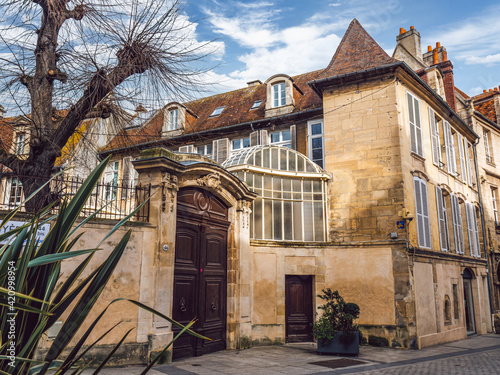 Caen, France, February 20, 2021. The city of Caen Streets in Normandy in pandemic times