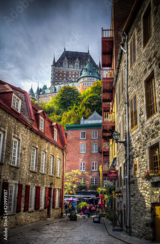 Lower Old Town Basse-Ville and Chateau Frontenac in Background