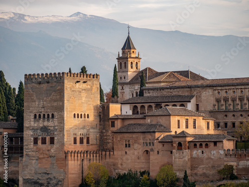 view of a part of the Alhambra in Granada, Spain