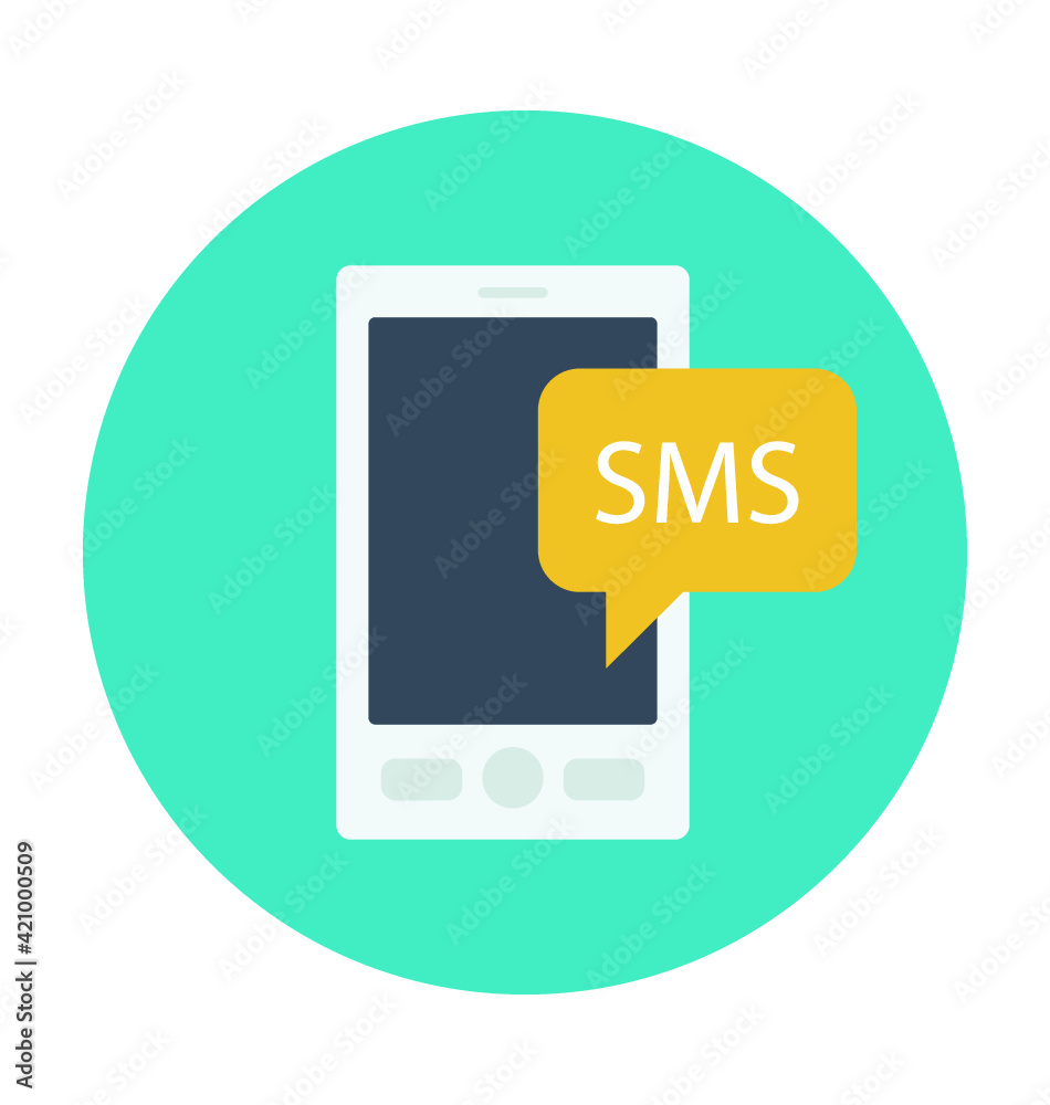Mobile Message Colored Vector Icon