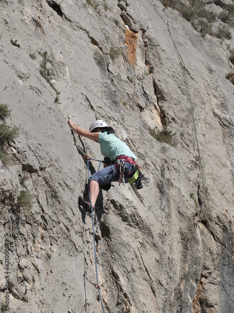 Obraz premium Escalade sur rocher