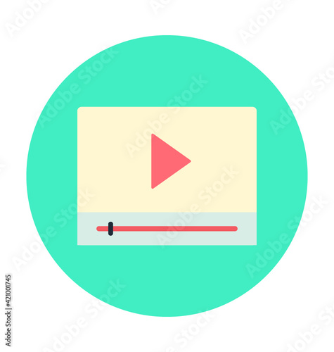 Free Download Media Player Colored Vector Icon - GFXLoad