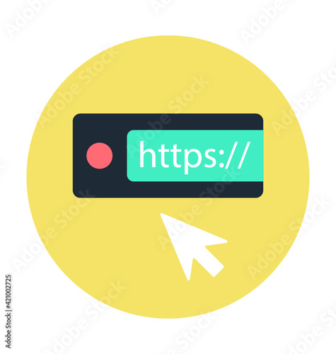Http Search Colored Vector Icon