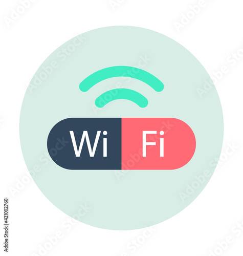 Wifi Zone Colored Vector Icon
