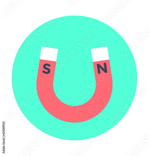 Magnet Colored Vector Icon 