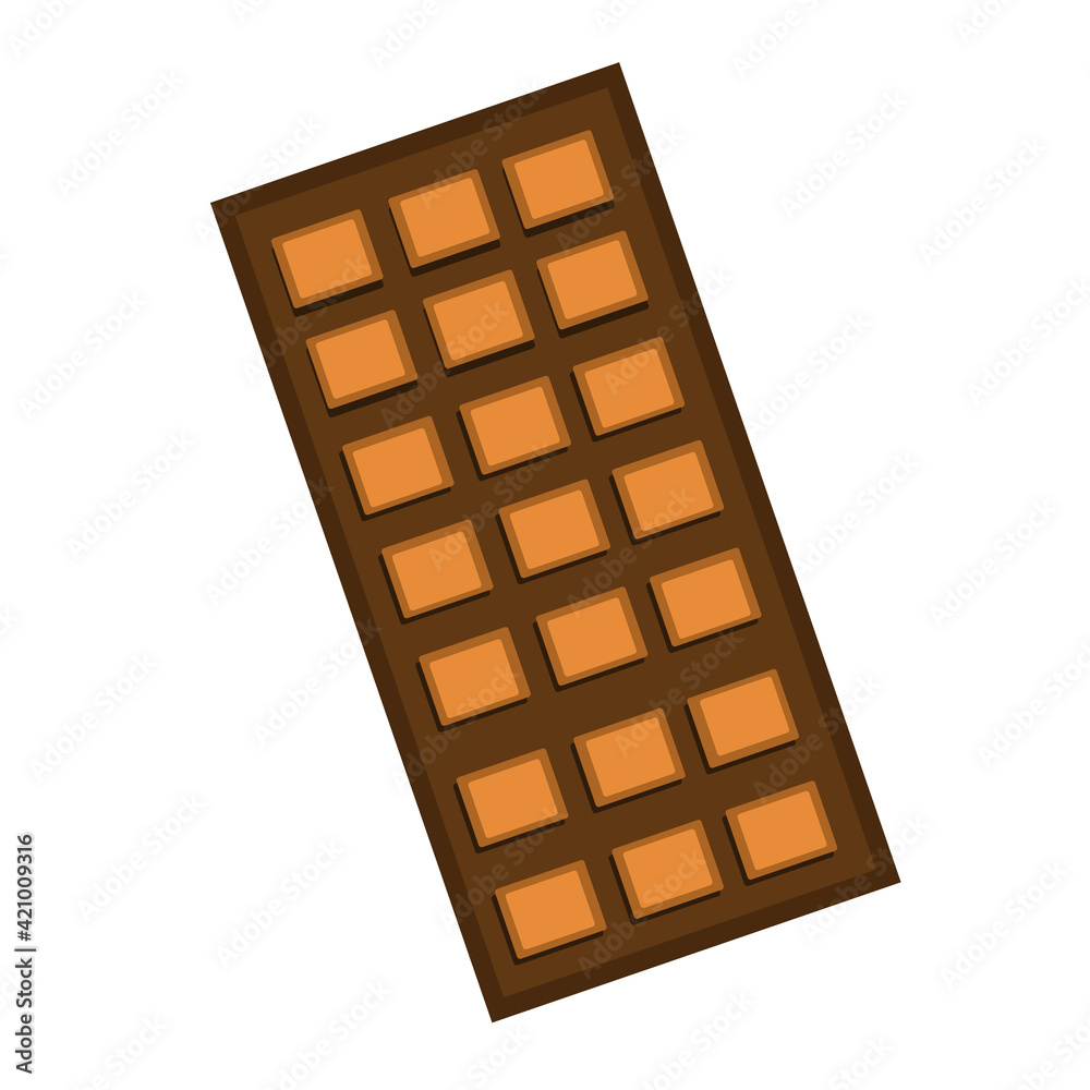 Chocolate bar. Isolated element on white background. Vector cartoon illustration. Candy for children. Chocolate bar. Isolated element on white background. Vector cartoon illustration. Candy for children.