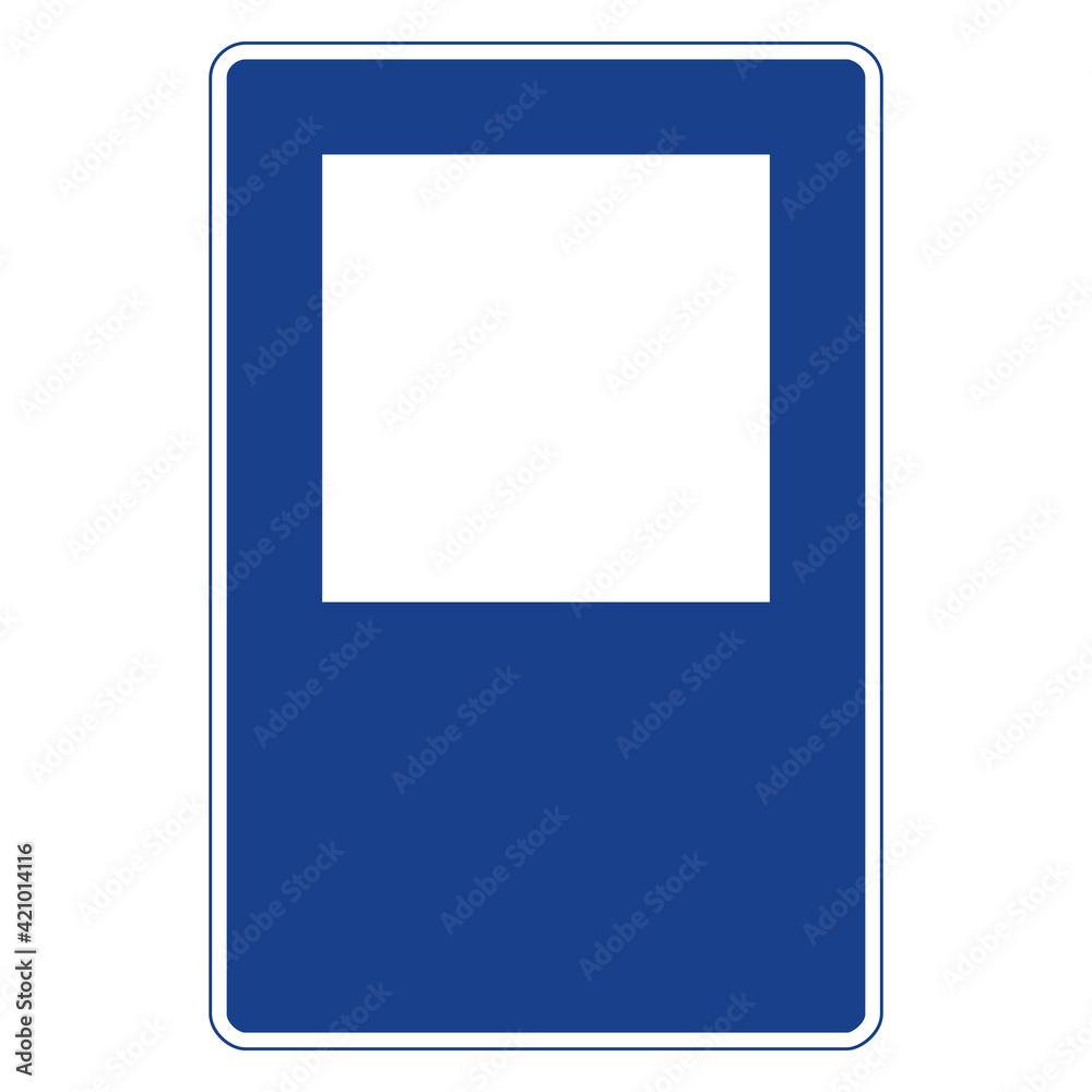 Rectangular traffic signal in blue and white, isolated on white background. Other services Rectangular traffic signal in blue and white, isolated on white background. Other services