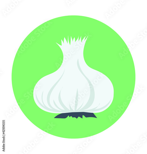 Garlic Colored Vector Icon