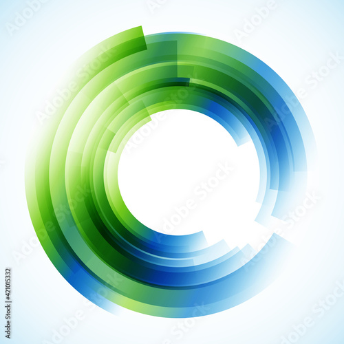 Geometric frame from circles, vector abstract background, wallpaper