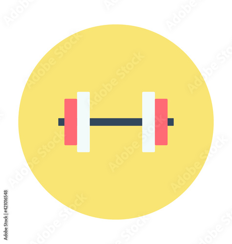 Dumbbell Colored Vector Icon