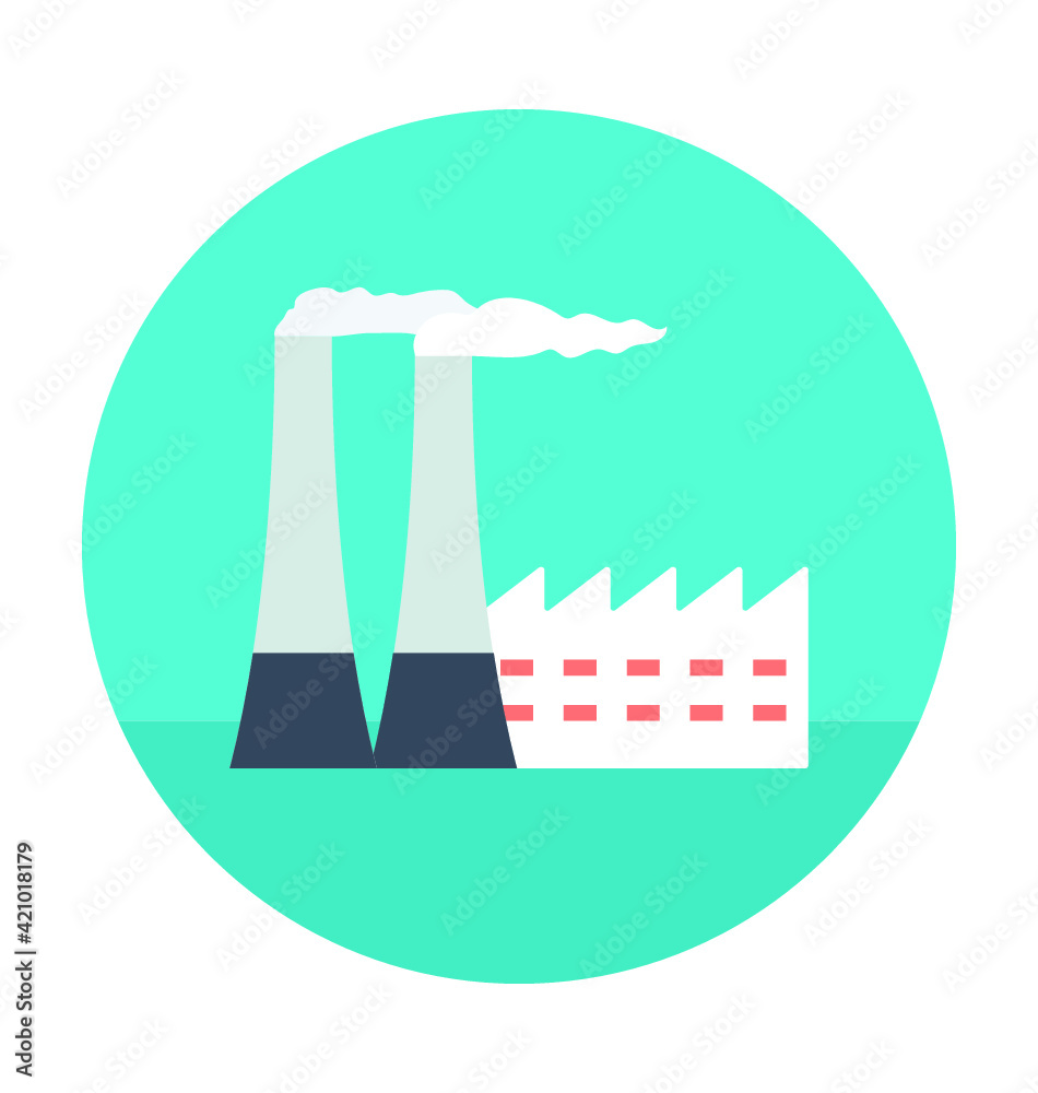 Obraz premium Industry Colored Vector Icon