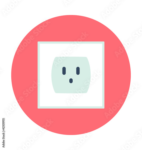 Socket Colored Vector Icon