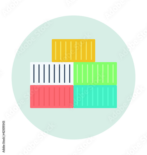 Packages Colored Vector Icon