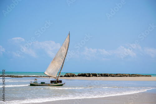 Sao Miguel do Gostoso, Rio Grande do Norte / Brazil. 2020. Empty and paradisiacal beach