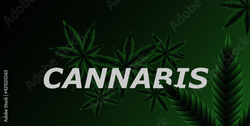 Cannabis Marijuana Background Vector file ready to use or edit
