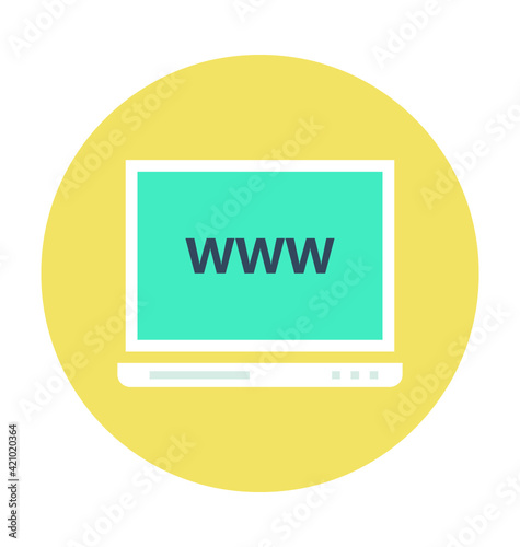 WWW Colored Vector Icon