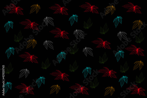 ganja leaf background pattern design