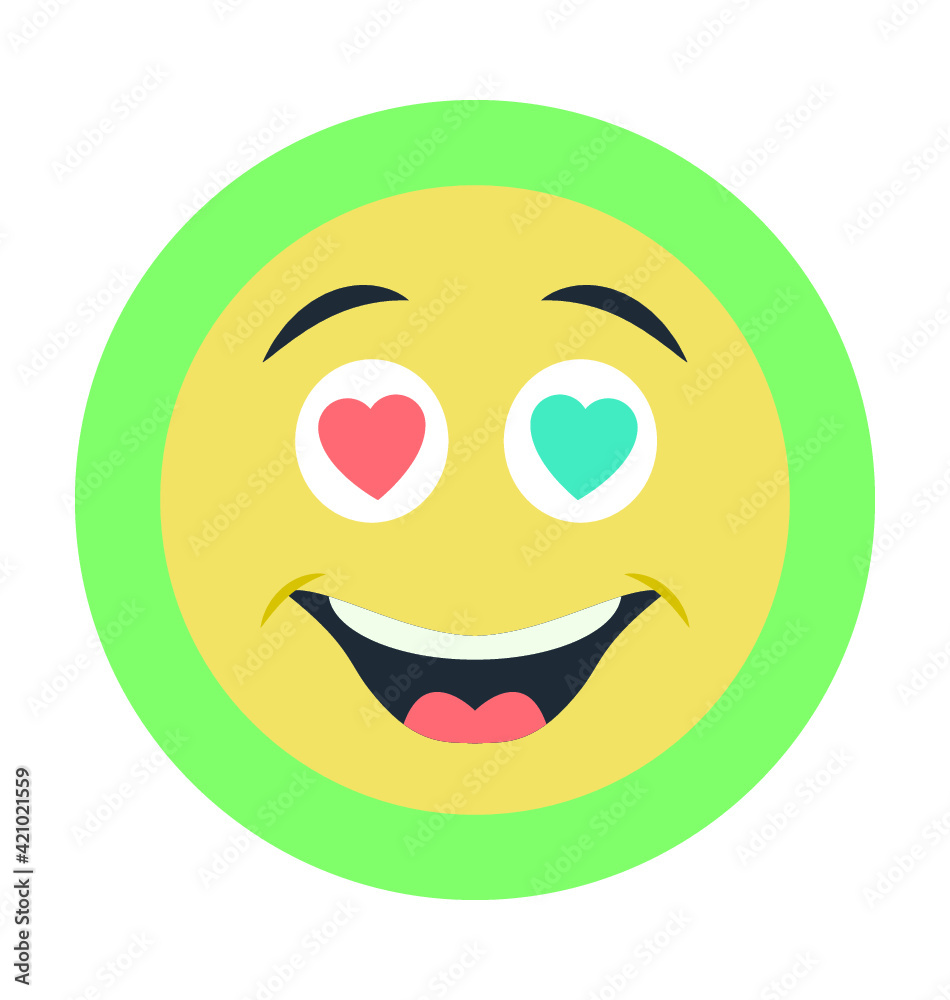 Fototapeta premium Smiley Colored Vector Icon