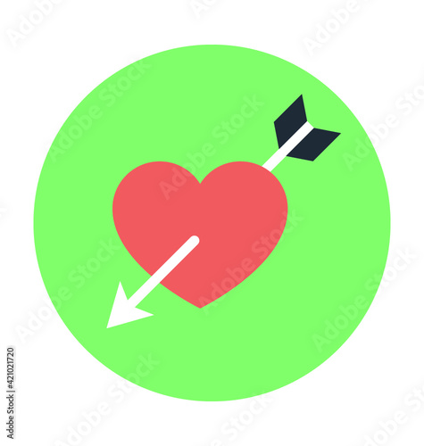 Broken Heart Colored Vector Icon