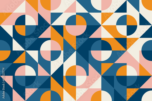 Geometric Abstract Vector Pattern Artwork Made With Basic Digital Shapes And Design Elements