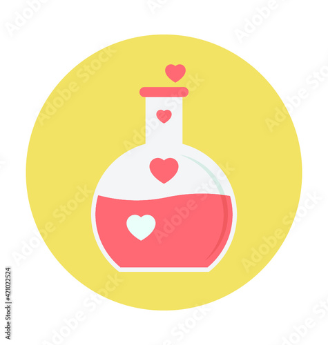 Romantic Perfume Colored Vector Icon