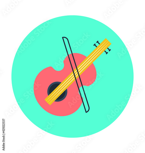 Guitar Colored Vector Icon