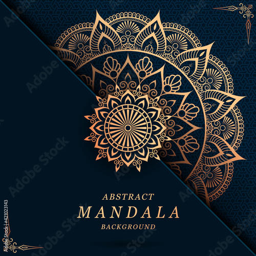 luxury mandala with gorgeous arabesque pattern style background for card, cover, banner, print, brochure, poster