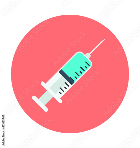 Injection Colored Vector Icon