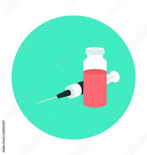 Injection Colored Vector Icon