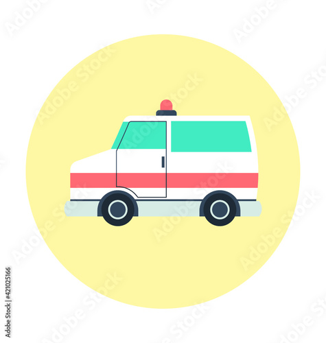 Ambulance Colored Vector Icon