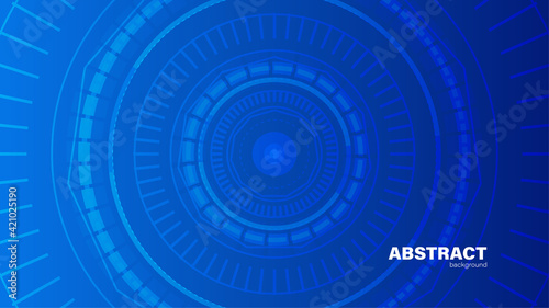 Abstract blue background and circle lines  background with copy space for design  vector.